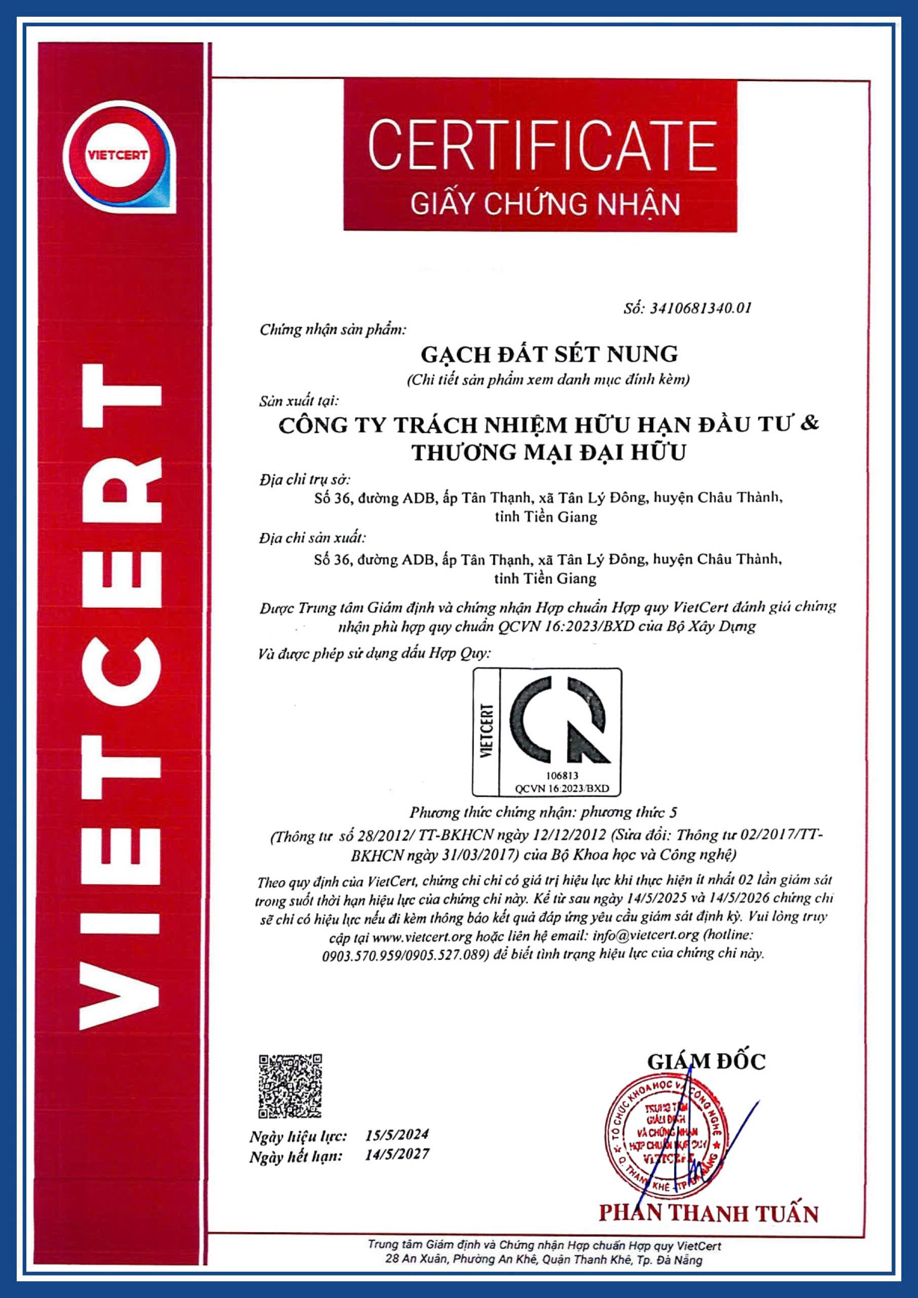 giấy chứng nhận