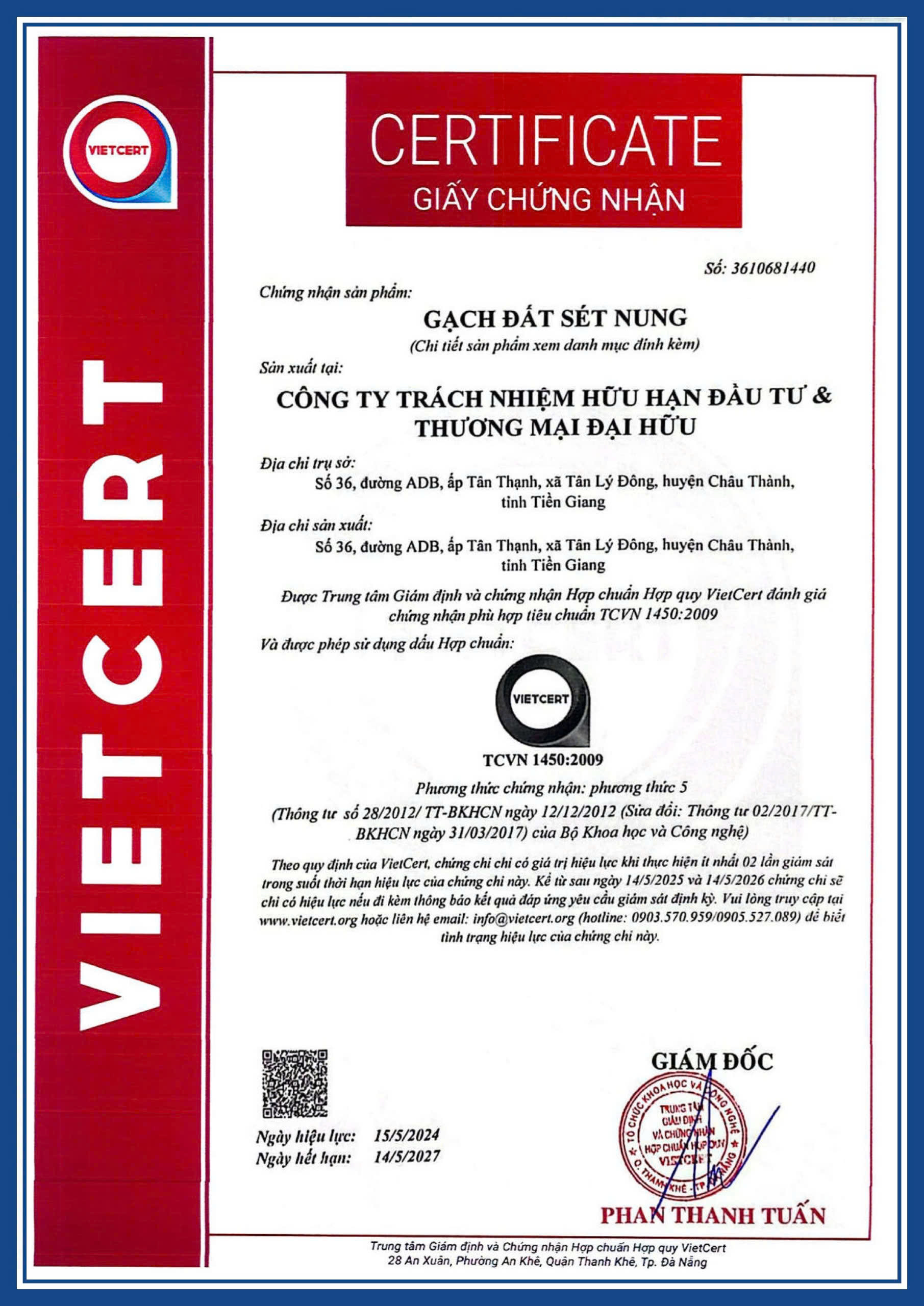 giấy chứng nhận